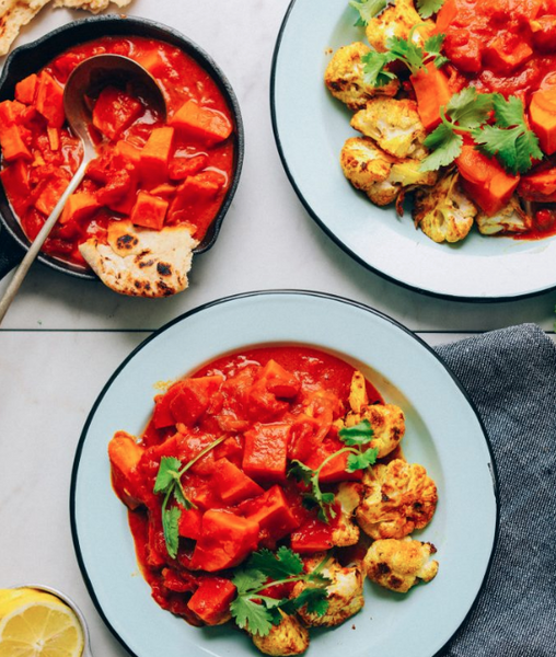 2: Sweet Potato, Cauliflower Curry (Vegan, Gluten-free, Nut-free)